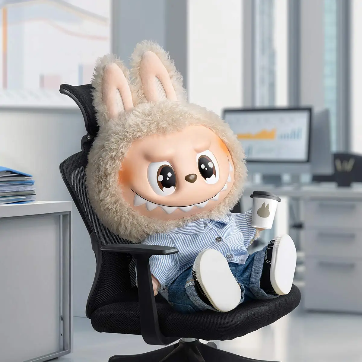 Labubu Monsters Flip with Me 40cm Plush Doll - Cute Gift Toy