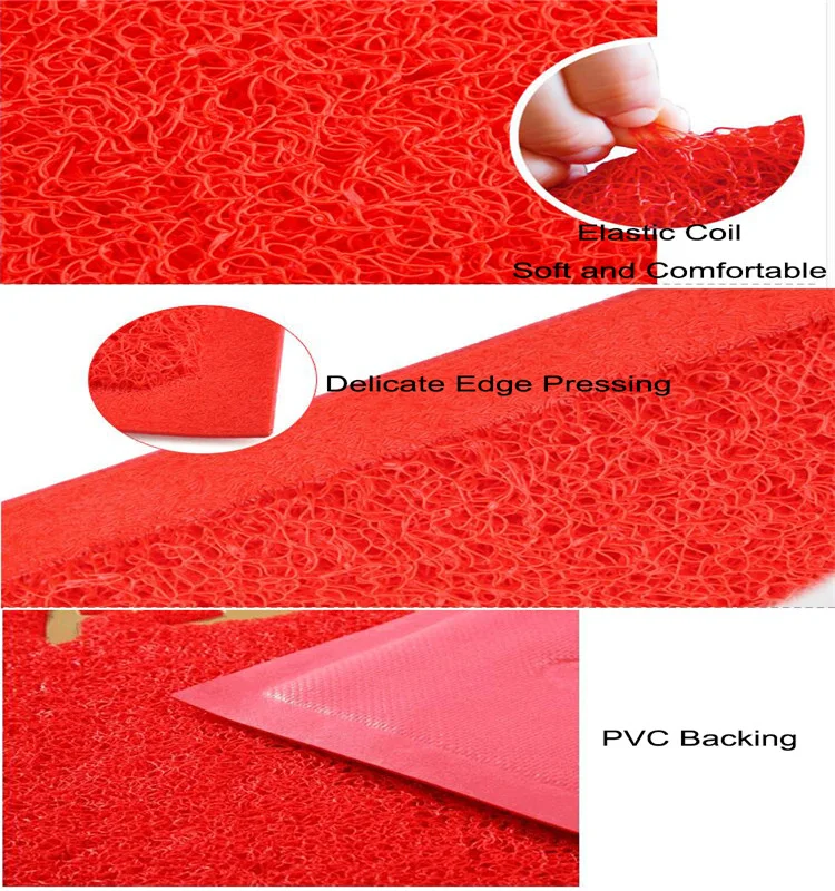 Wholesale Custom Pvc Coil Noodles Carpet Non Slip Rug Home