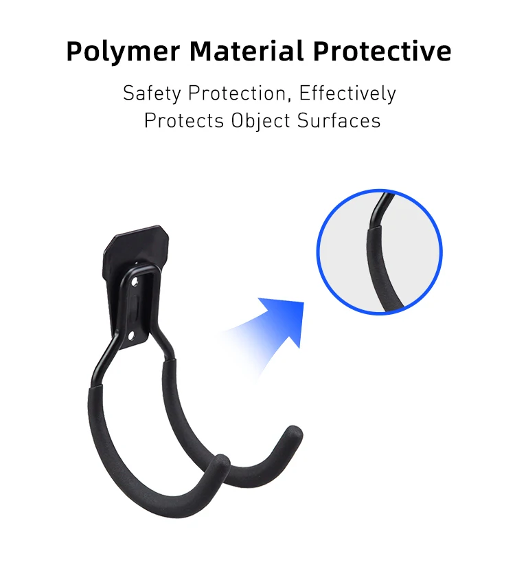 Hot Sale Heavy Duty Garage Organizer Hooks Utility Wall Storage Rack Hooks With Anti-Slip Coating for Hanging Tool factory