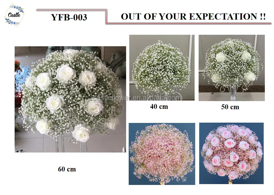 Yi003 Oem Wedding Flower Ball Arrangement Handmade Wedding Centerpiece