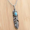 Turquoise pendant with a 3.0*60cm square pearl chain