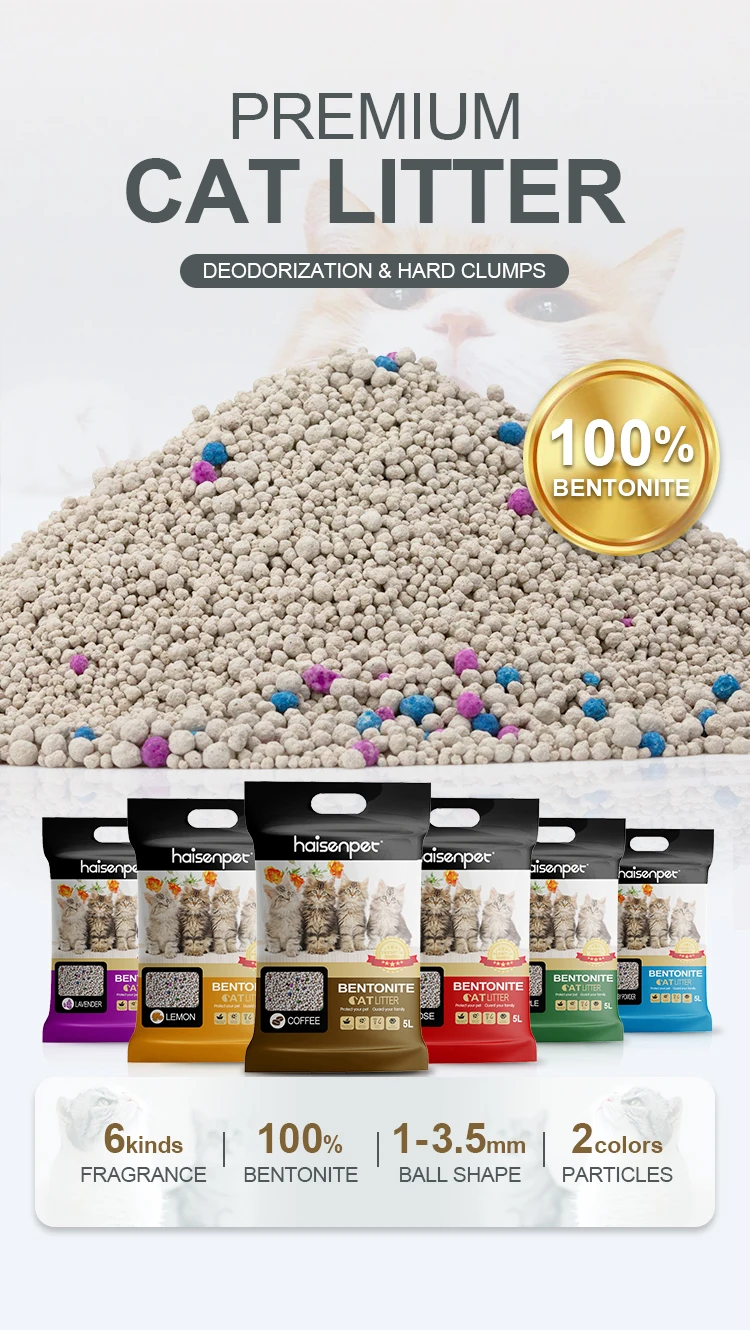 Oem Manufacturers 100 Natural Sodium Cat Sand Lemon Scent Odour Lock