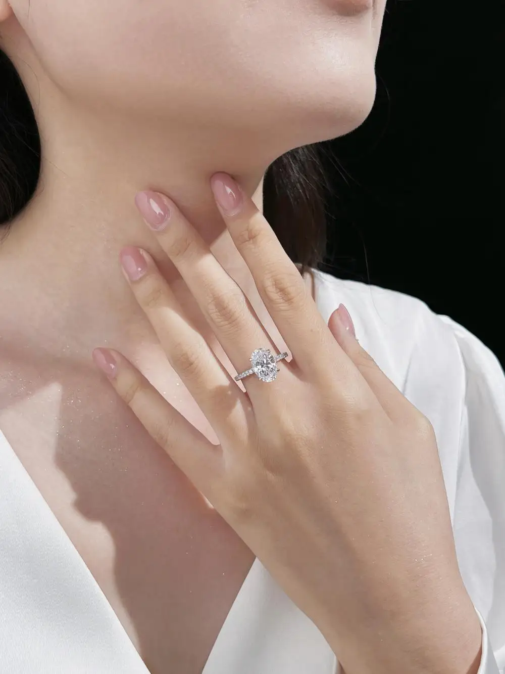 KAKODIY Luxury High End Promise 925 Sterling Silver Engagement Women's Pink Cubic Zirconia Wedding 5A Zircon Ring detail 3