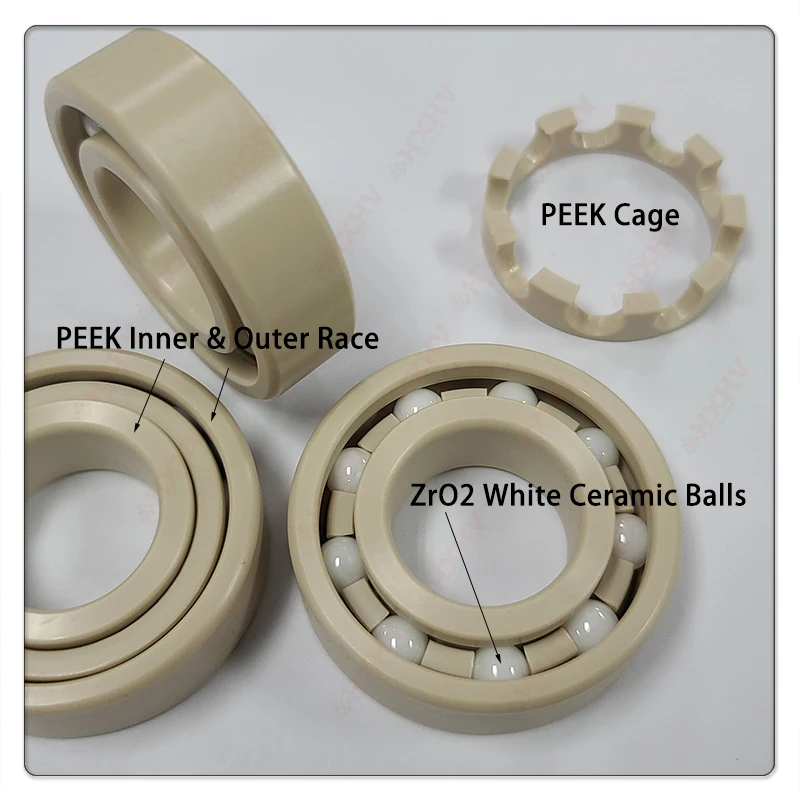 6205 PEEK Races Retainer 9 Zro2 Balls - High Performance