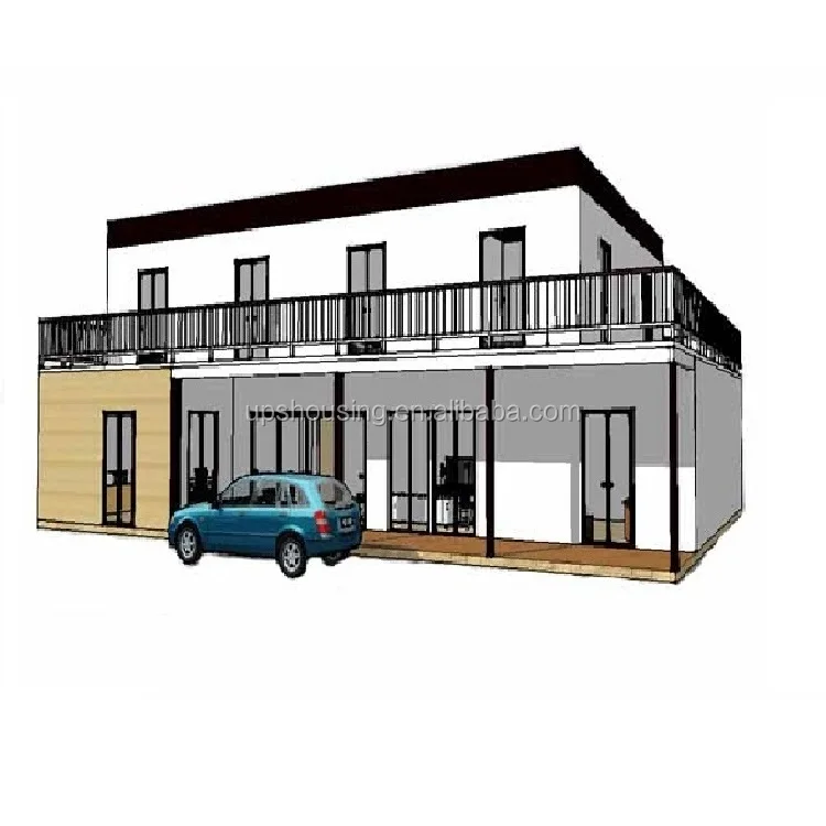China Casa Prefabricada na Nakapagkakabuhay na Bahay na Gumagamit ng Sandwich Panel para sa Paggamit bilang Apartment o Carport