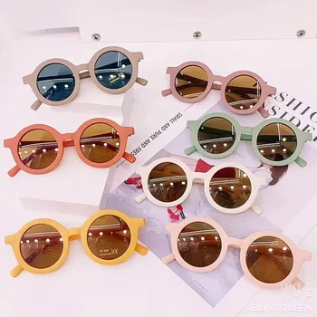 2025 Cheap Price Popular Trendy New Type Children Eco Sun Glasses Round Frame Boy and Girl UV400 Kids Sunglasses