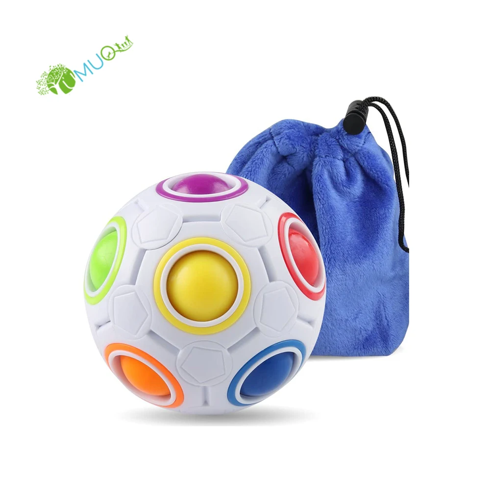 yumuq rainbow puzzle ball fidget toys,brain teaser matching