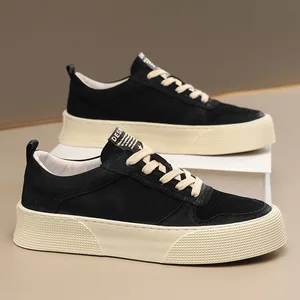 M0199 Men's Shoes 2026 Spring/Autumn New Arrival Breathable Casual Leather Shoes Trendy Versatile Men's Thick Sole Sports Shoes