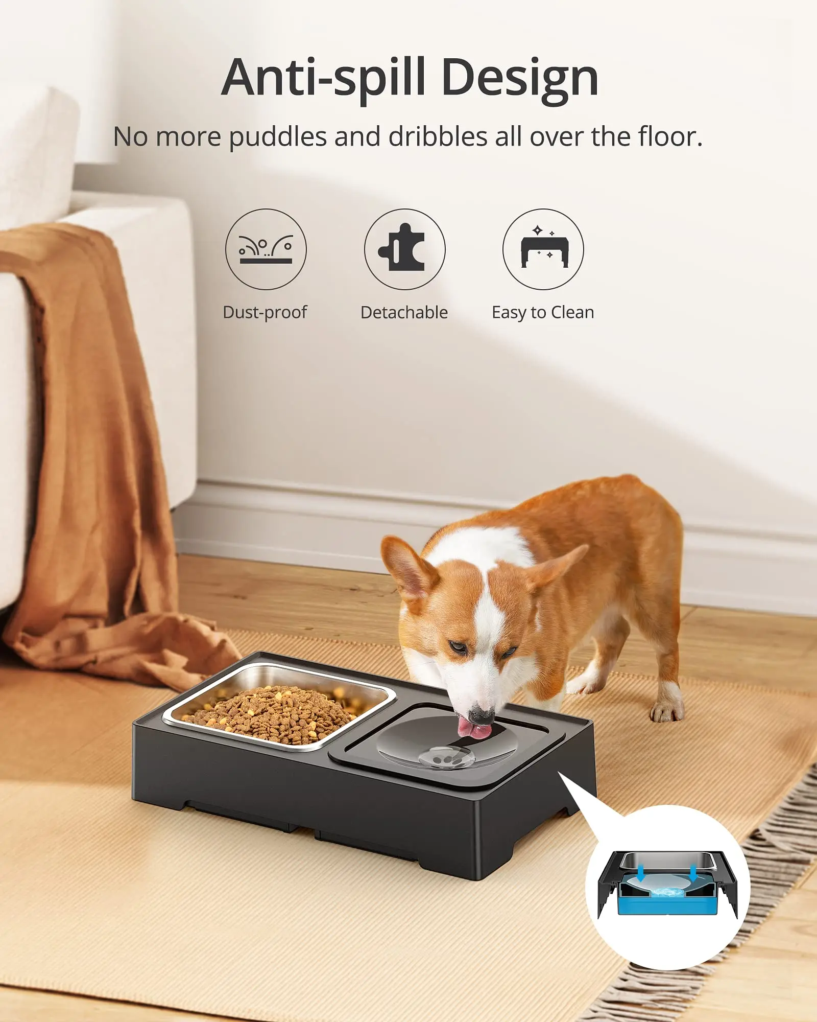 Подставка для миски собак из нержавеющей стали