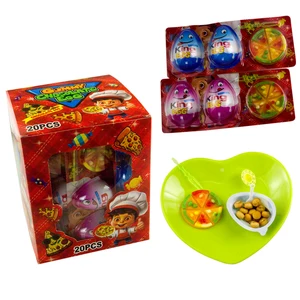 Hot Selling Surprise Egg Toy Chocolate Biscuit with Pizza Gummy Soft Candy
