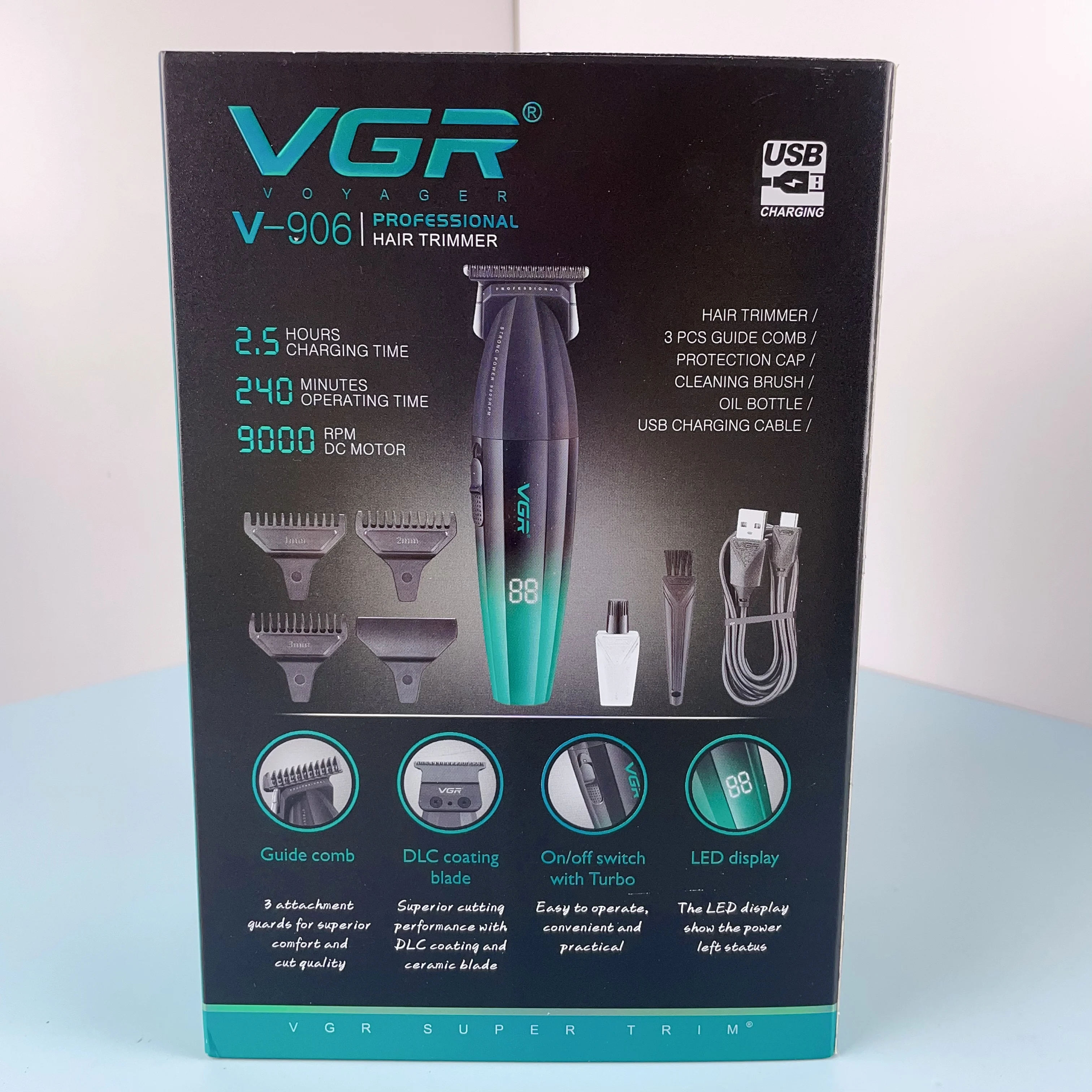 Vgr V-906 Hair Trimmer - Professional, Rechargeable, and Versatile