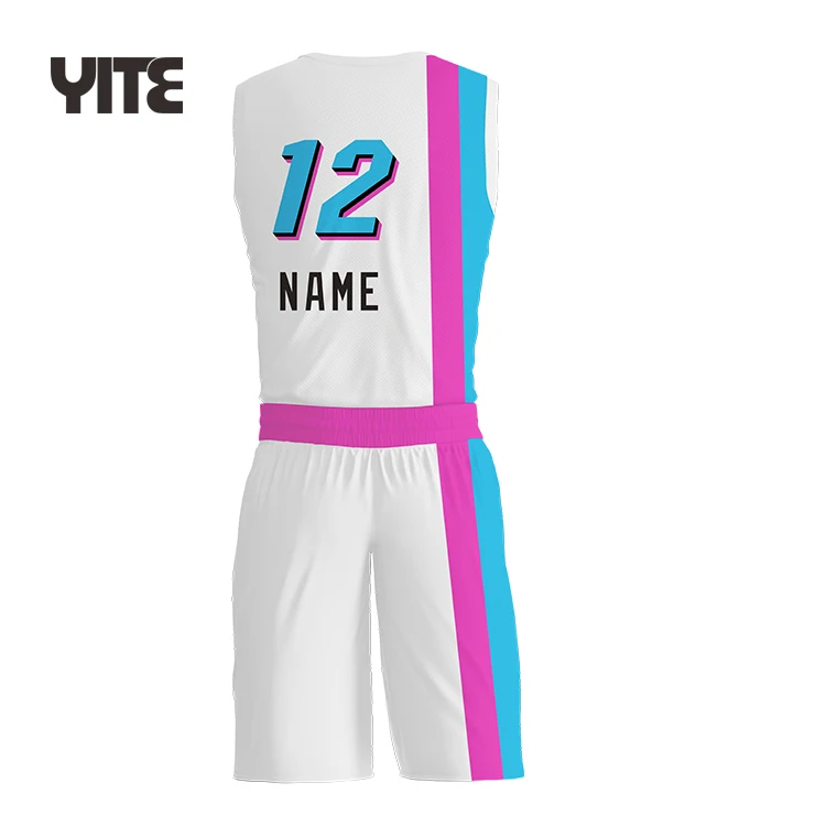 Jersey Basket Kustom dengan Logo Kualitas Tinggi Olahraga Seragam Basket  Sublimasi Jersey Basket Pria