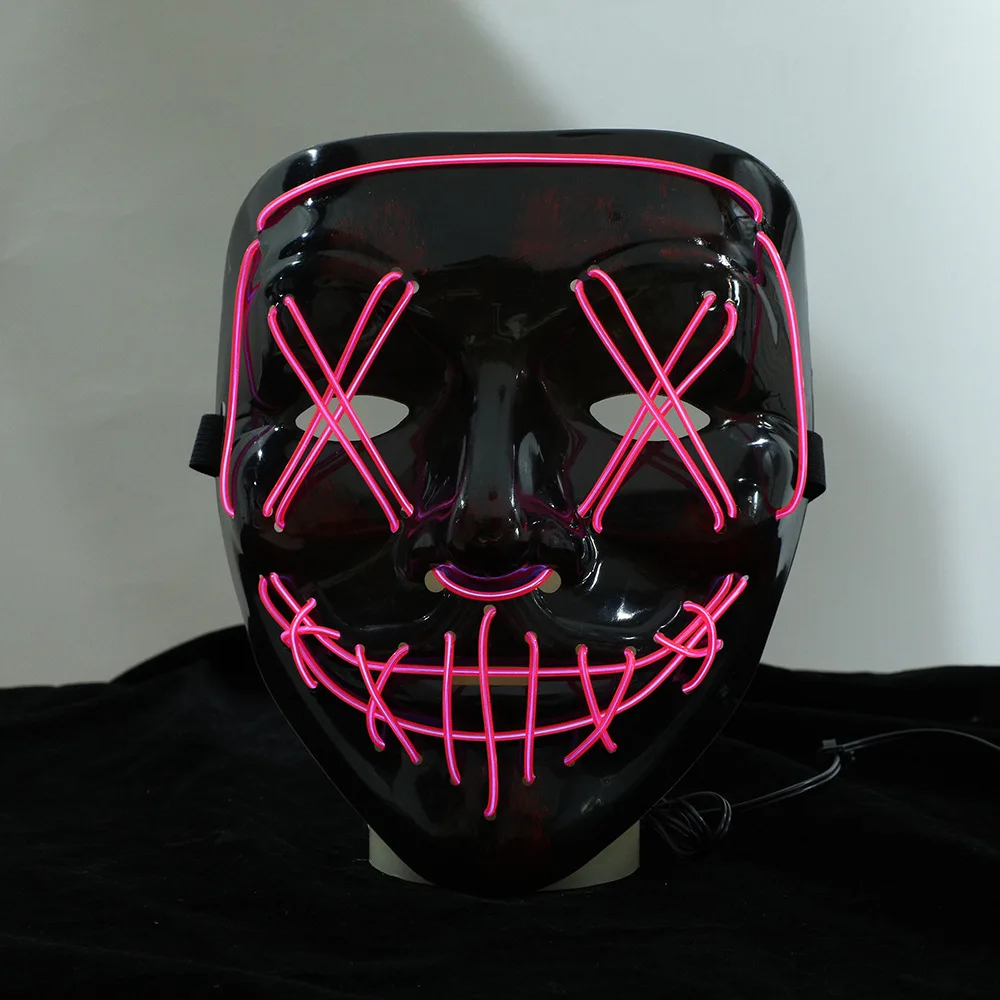 Nicro New Design Cosplay Halloween Scary Mask Neon Glow In Dark Bloody ...