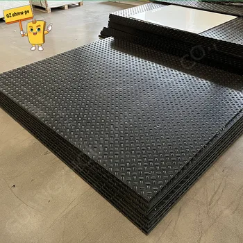 Customized Black 4x8 Ground protection Mats for Car Black Temporary Road Surface Mats