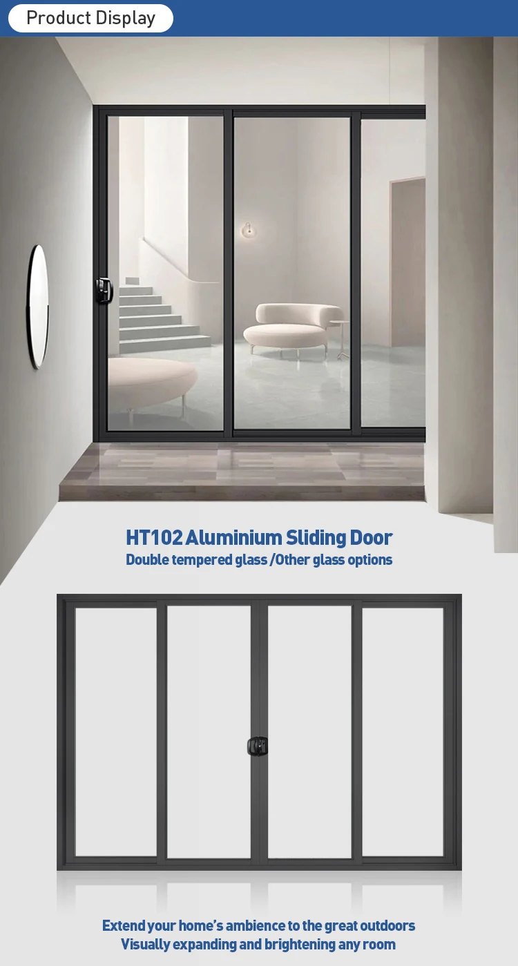 As2047 Australian Sliding Door Double Glazed Glass Windows Stacker Patio Door Exterior 3651