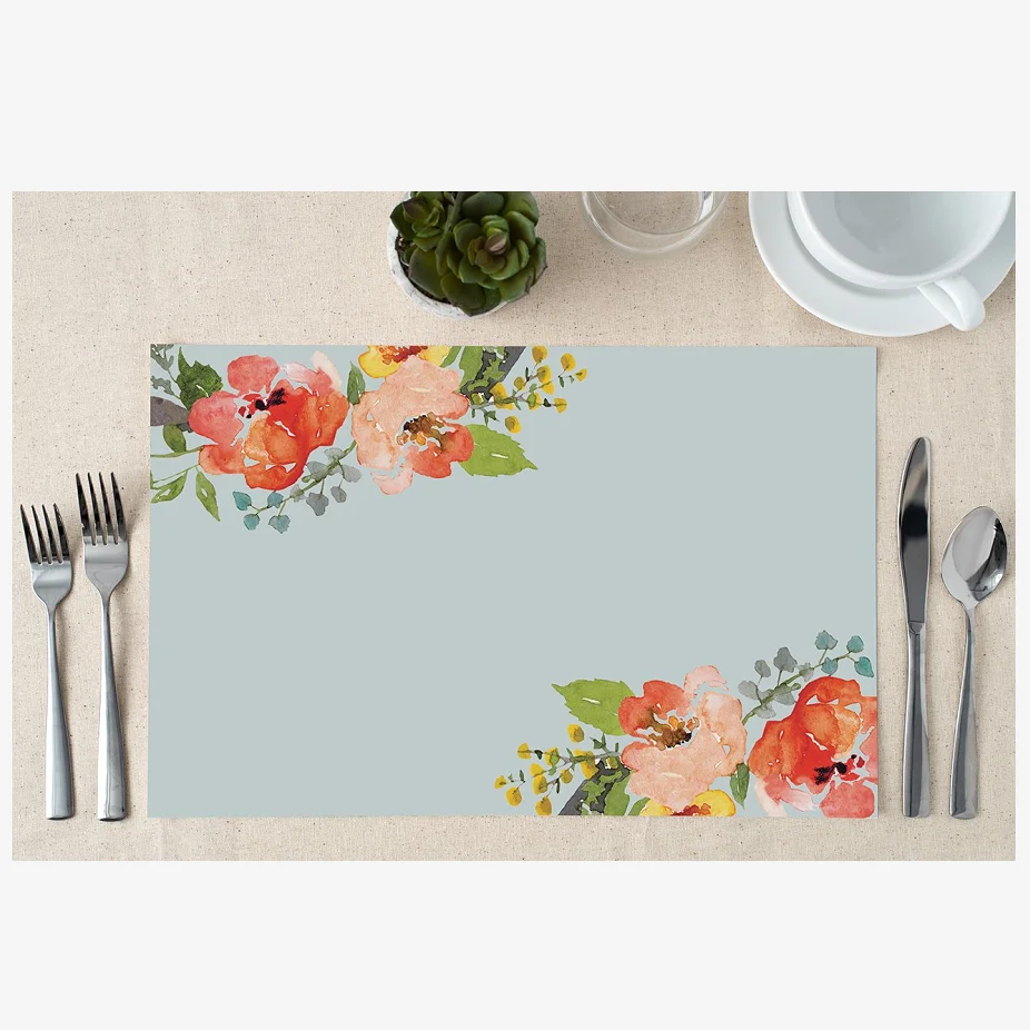 Factory Custom Printed Paper Disposable Table Placemat Pad For