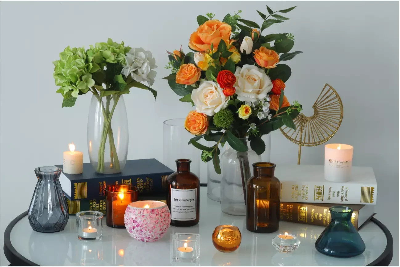 430 Ml Amber Clear Glass Candle Jars With Lids In Bulk Luxury Candle