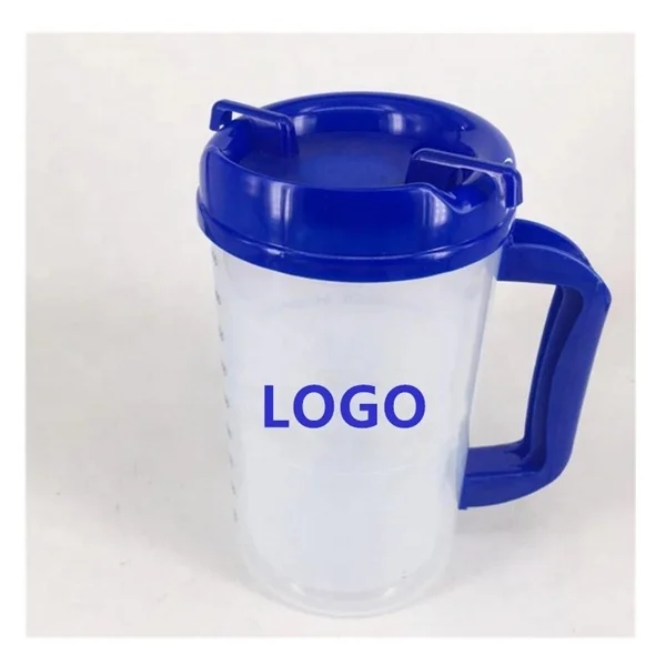 Double Wall Plastic 32 oz Insulated Travel Mugs Measurement Customized Medical Mug Patient Mug