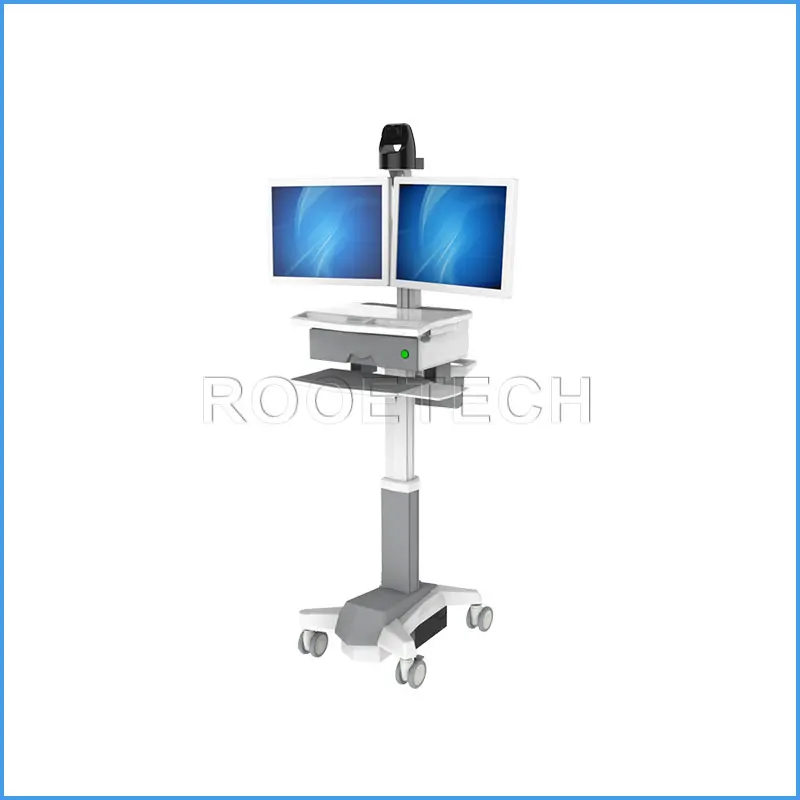 Medical Telemedicine Devices System Trolley for Doctor Remote Guidance and Consultation