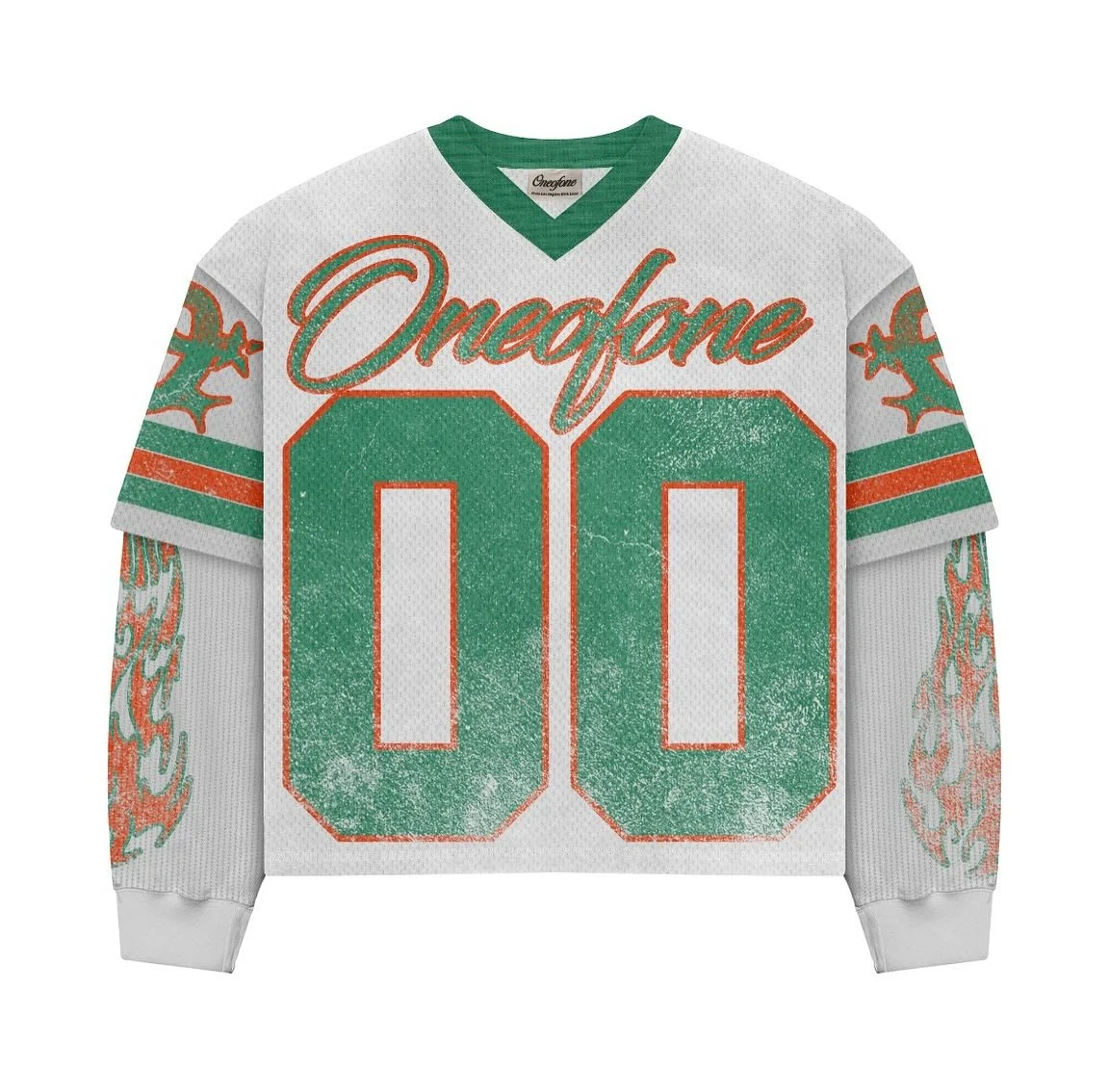 Custom Streetwear Baseball Soccer Wear Breathable Double Layer Long Sleeve T-shirt Crop Retro Mesh American Football Jersey Men