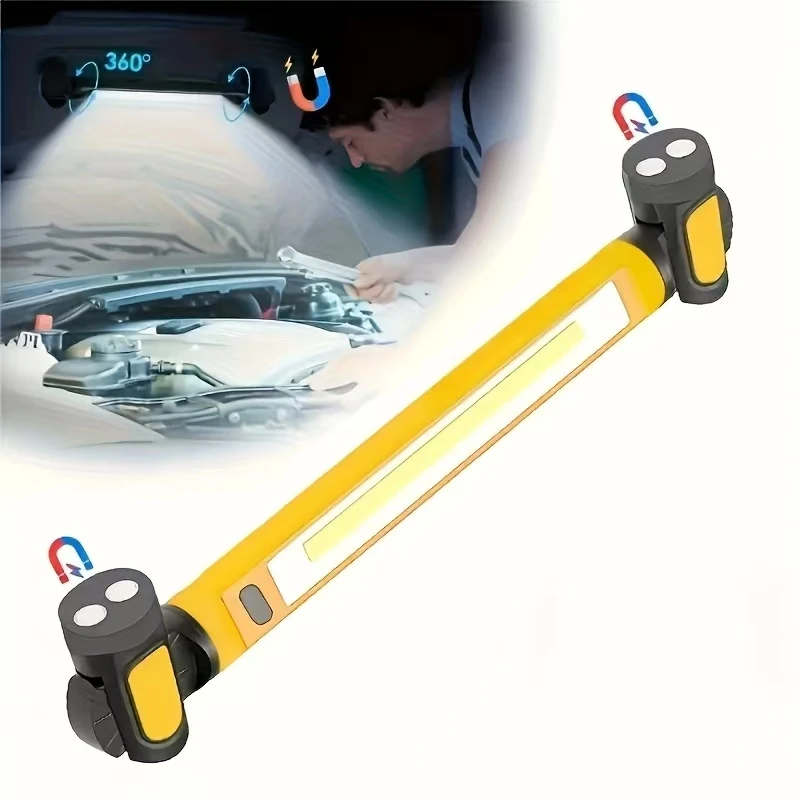 Super Bright LED Work Light 5000mAh Magnetic Rechargeable Battery Lamp Bar Waterproof for Car Repair and Outdoor Lighting