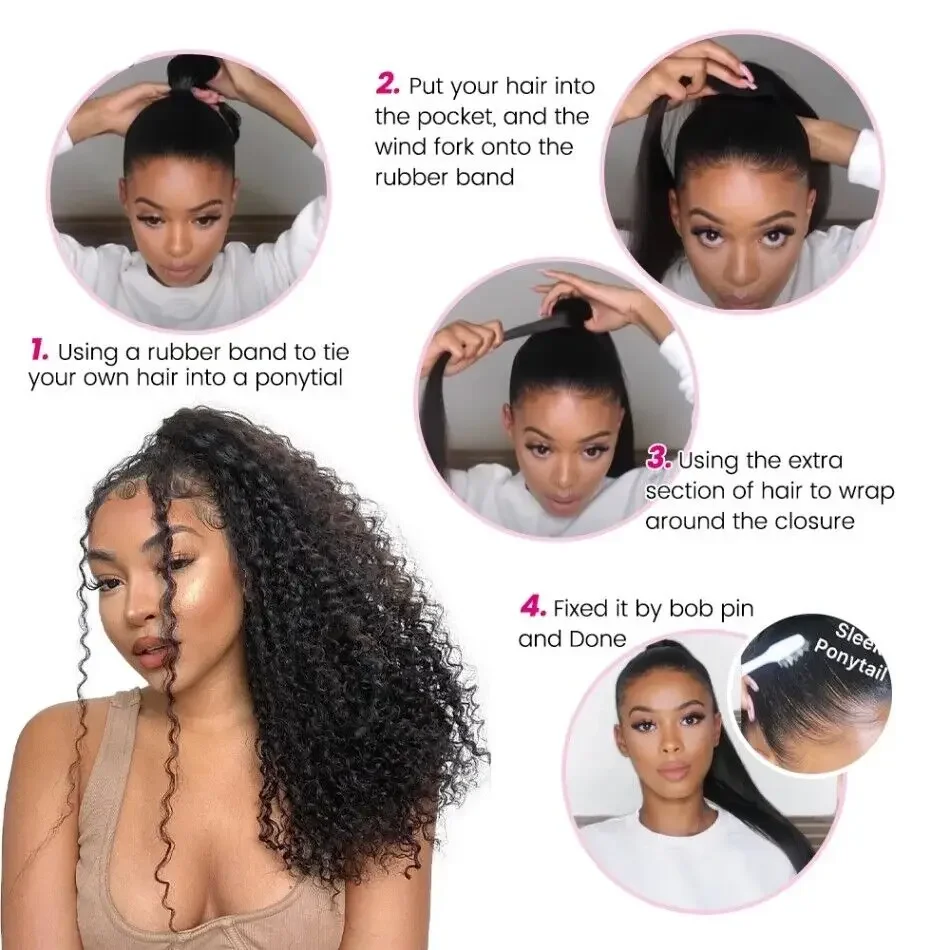 Extensión de cola de caballo, pieza de cabello largo ondulado de 12 a 26 pulgadas, con clip, peinado natural para mujeres_voghion.com