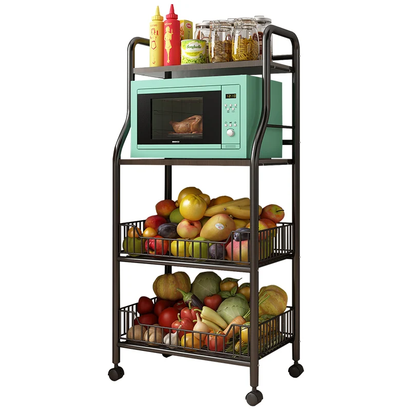 Super Quality Multilayer Storage Shelf Movable Kitchen Rack Metal Heavy Duty Storage Shelves for Living Room
