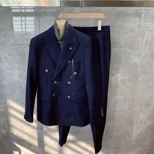 Wholesale Casual Suit OEM Coat Pant Men Suit Slim Fit Professional Work Formal Wedding Men Suit