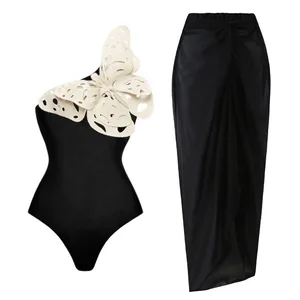 2025 New 3D Butterfly One Piece Swimsuit With Cover up Luxury Women Swimwear Monokini Bodysuit Swim Suit Beach Wear Bathing Suit