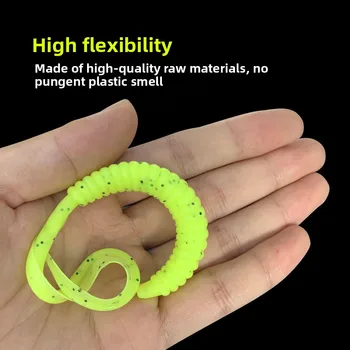 Wholesale Luminous Artificial PVC Bait 9cm 14cm Half Sickle Tail Soft Worm for Carp Freshwater Saltwater for Bottom Sea Bass – Soft Lure – view 4
