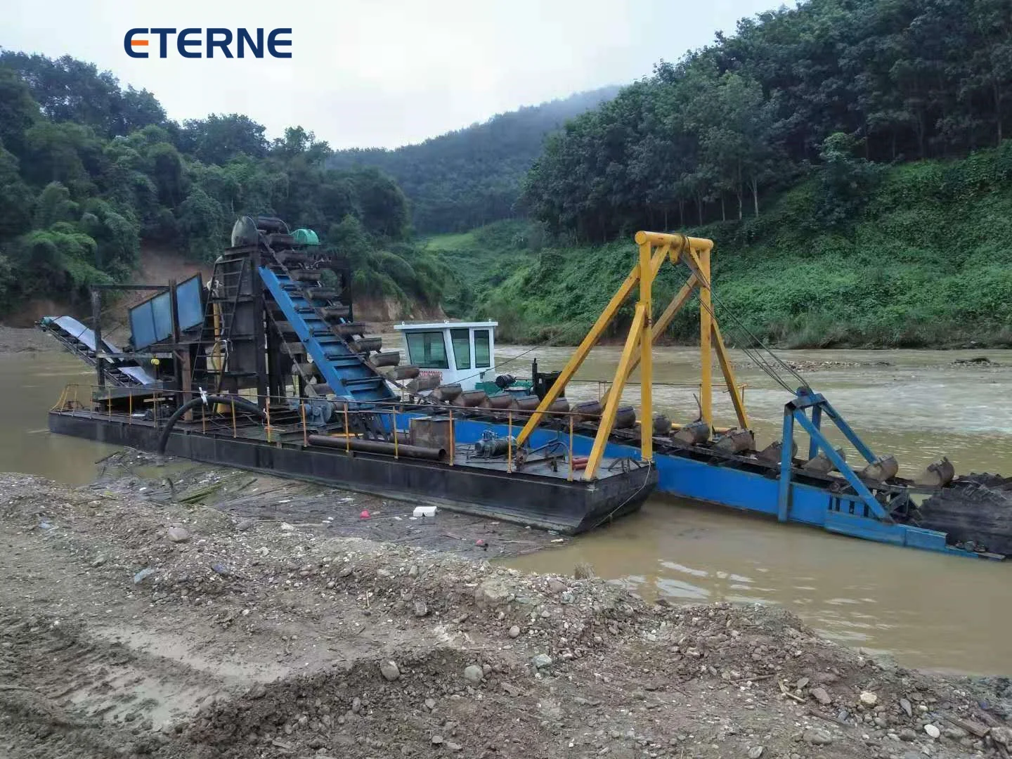 ETERNE Gold Excavator Dredging Boat/Chain Bucket Gold Dredger/ Gold Dredge