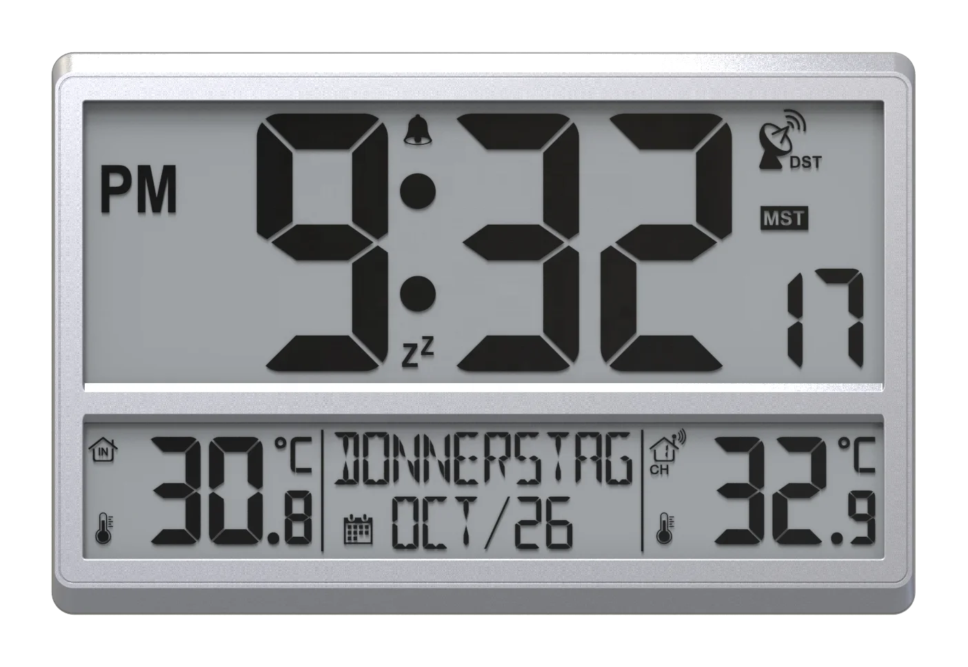 2024 NEW Style Extra Large Display Radio Controlled LED Alarm Wall Atomic Digital Clock