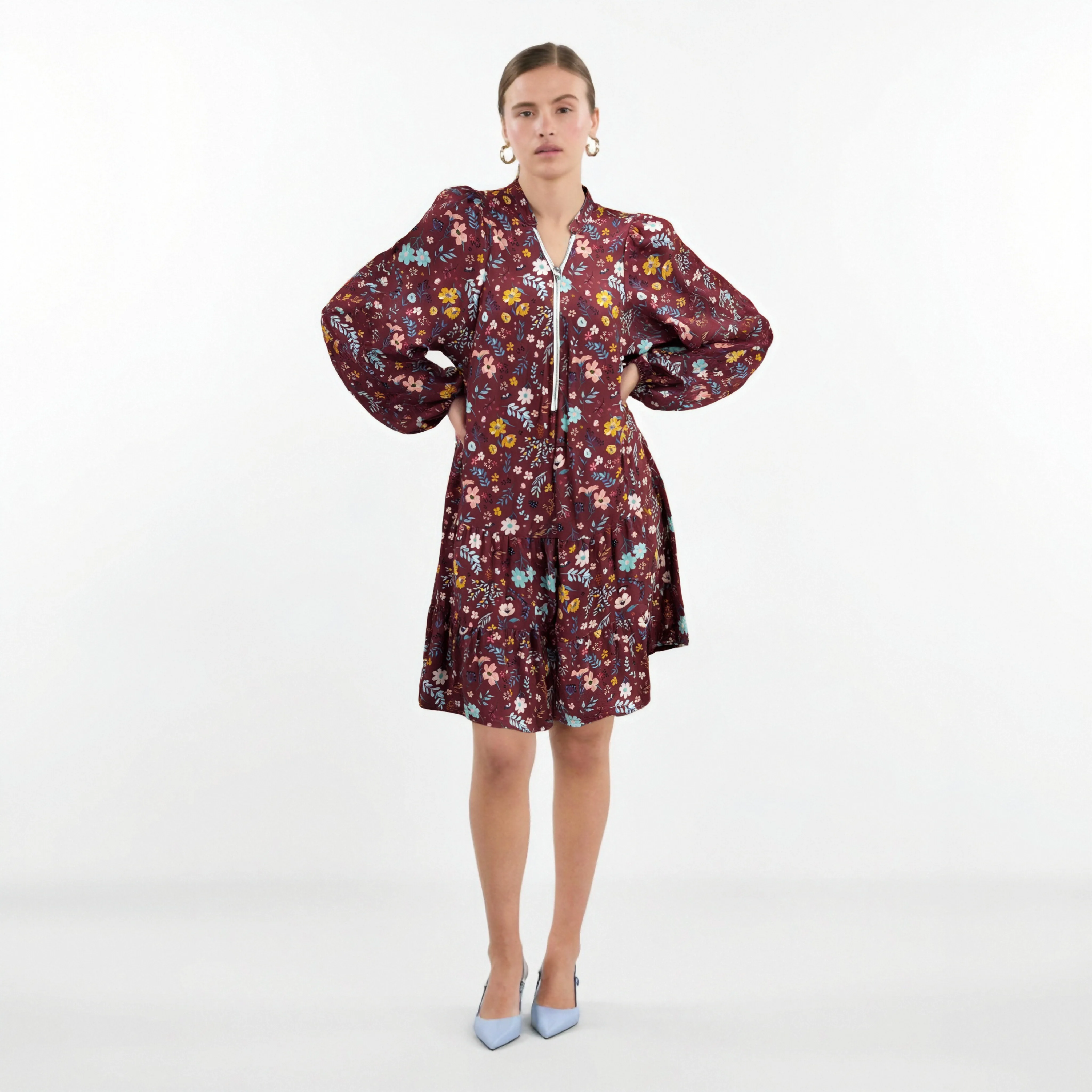 High Quality Printing Latest Design Sexy Prons Club Elastic Dress Office Wear for Women Dress