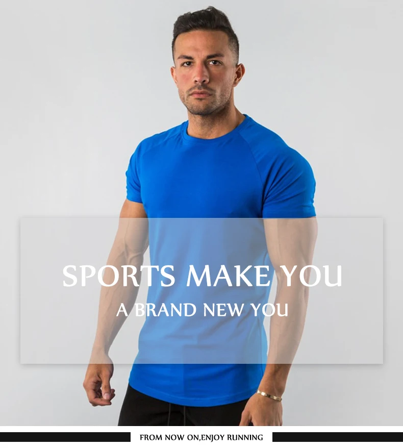 Training Exercise Short Sleeve T-shirt Men Lightweight Quick Dry Man T-shirt Sport Breathable Running T-shirts682_voghion.com