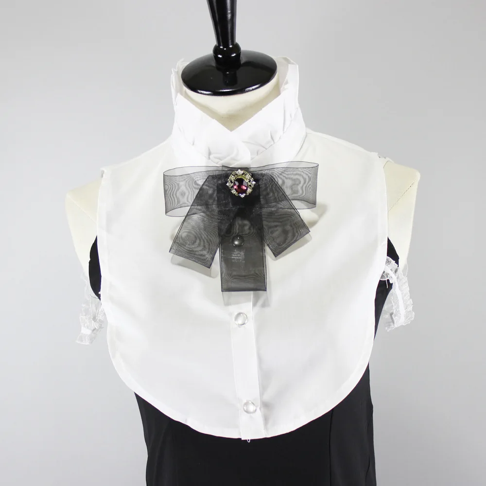 Black Fake Two Piece Henley Collar Short Sleeve main image 0