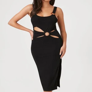 Custom Ladies Chic Party Body Cone Cutout Slit Backless Midi Dress for Woman Sexy in Summer