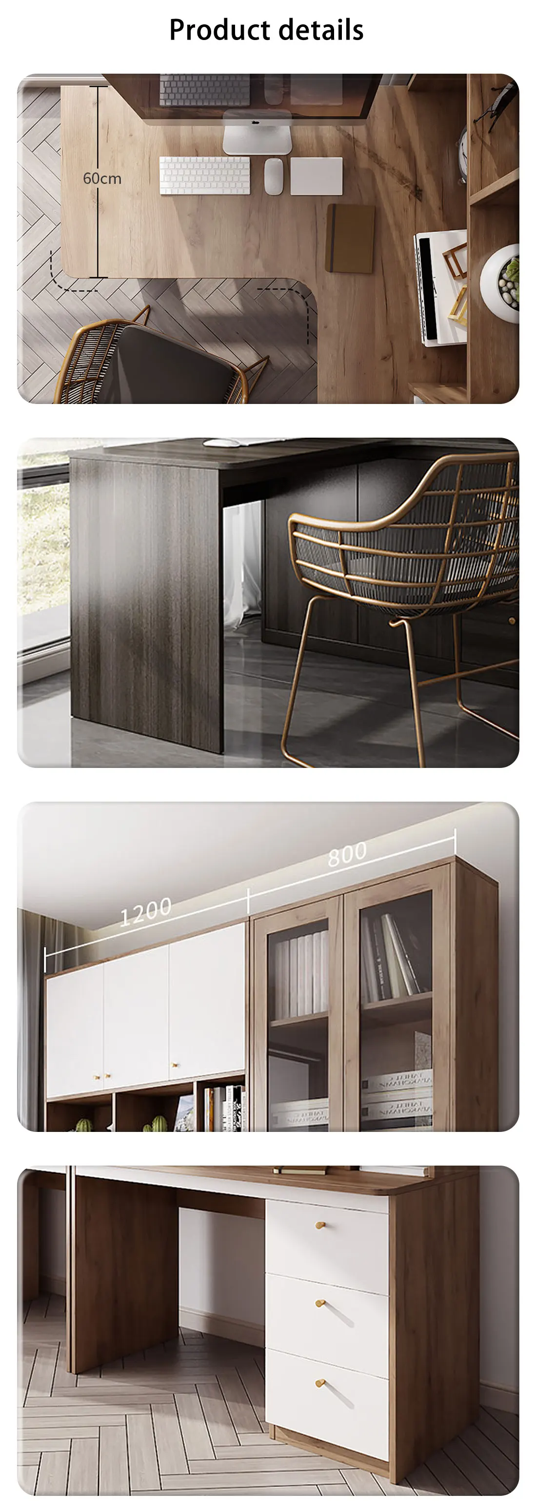 Modern Simple Desktop Working Table for Office Student Learning and ...