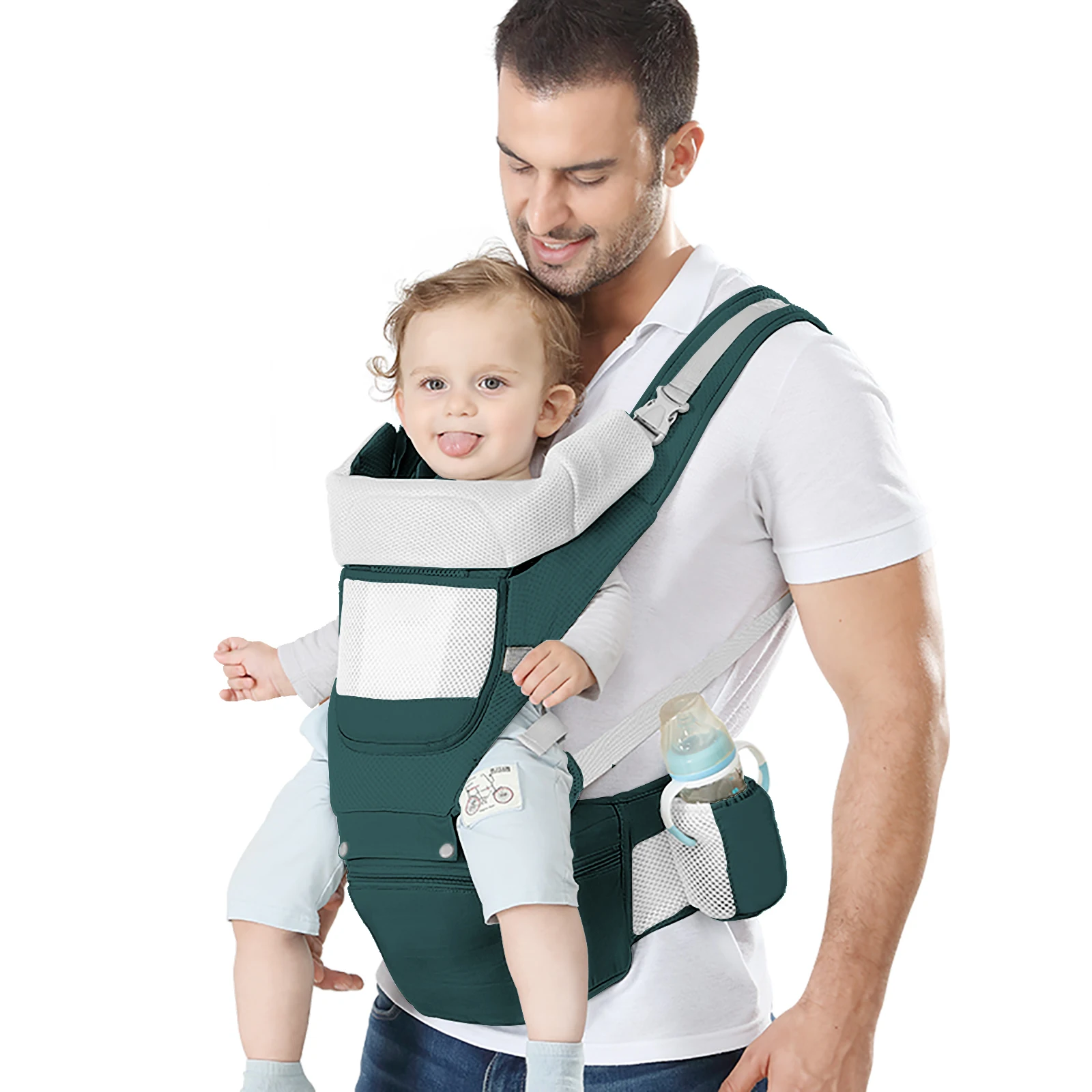 Baby Carrier Ergonomic Infant Carrier With Hip Seat Kangaroo Bag Soft