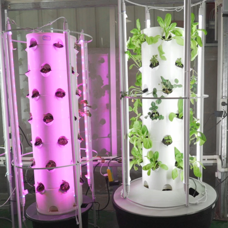 Lyine Rain Tower Vertical Hydroponic Tower System Diy Grow Garden Growing Systems