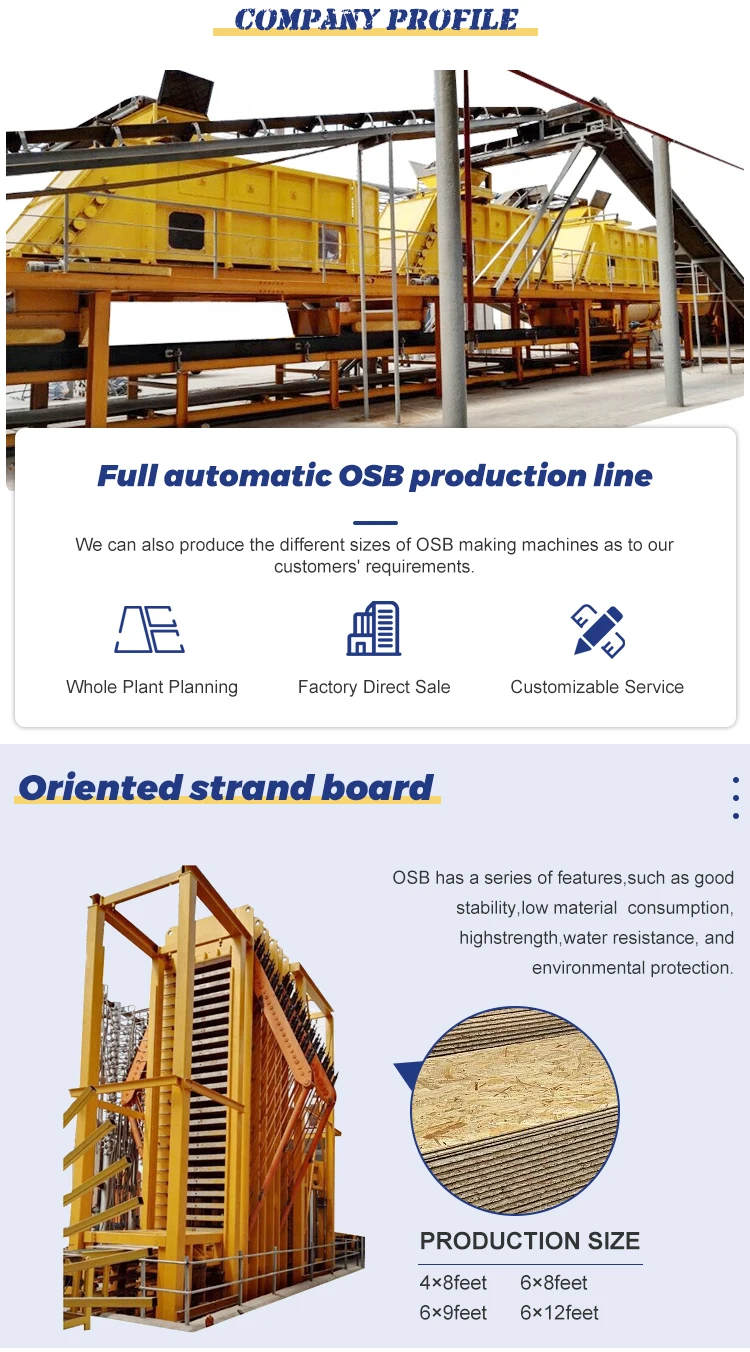 Full Automatic Woodworking OSB Board Panel Production Line