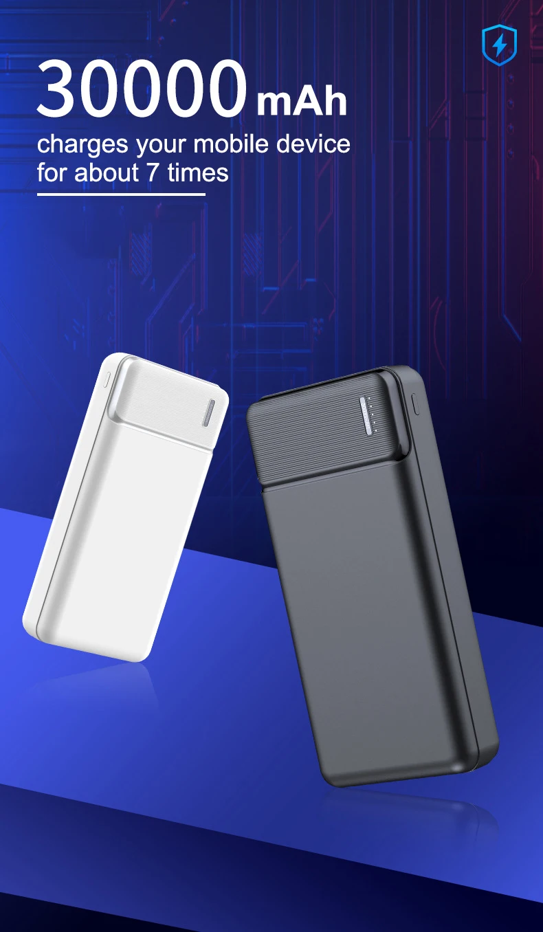 Dc Factory Price Powerbank Multifunctional 2 Usab 30000 Mah Oem Power Bank High Capacity Power