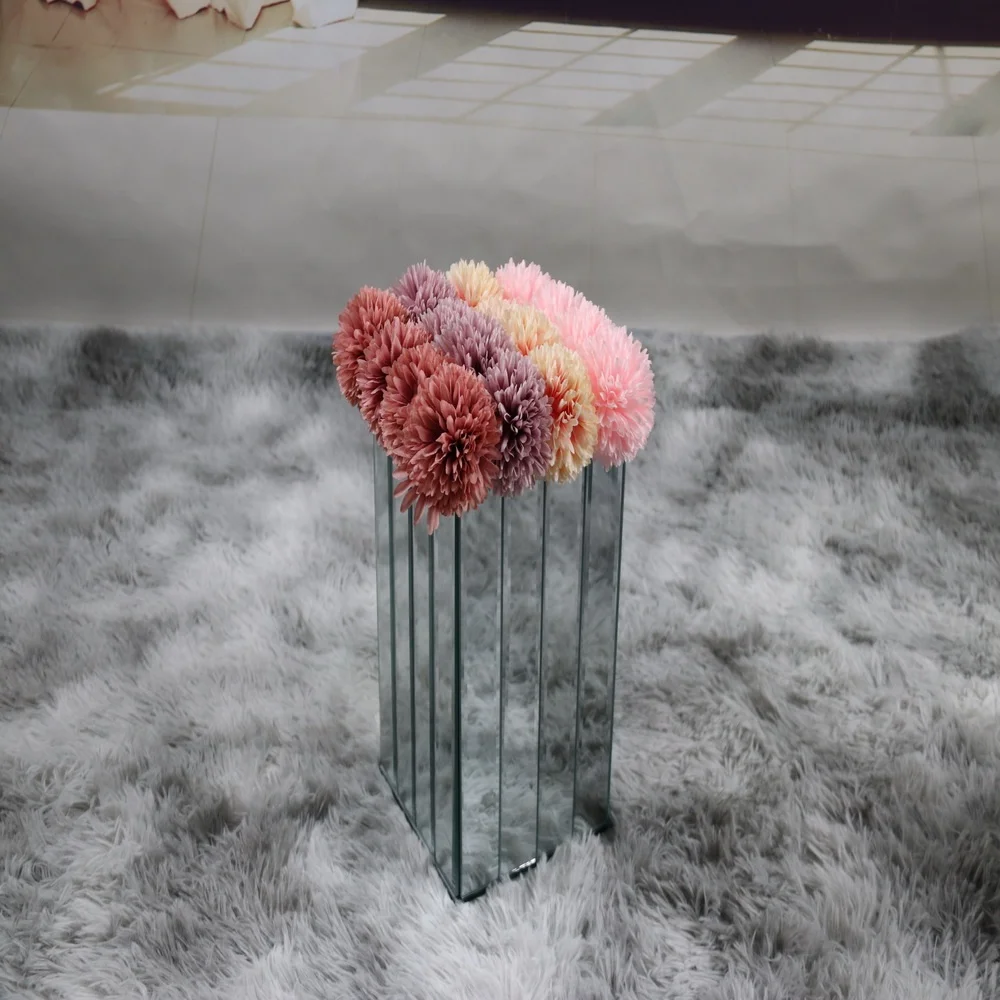 5 дюймовая скошенная зеркальная кубическая коробка мозаичная ваза