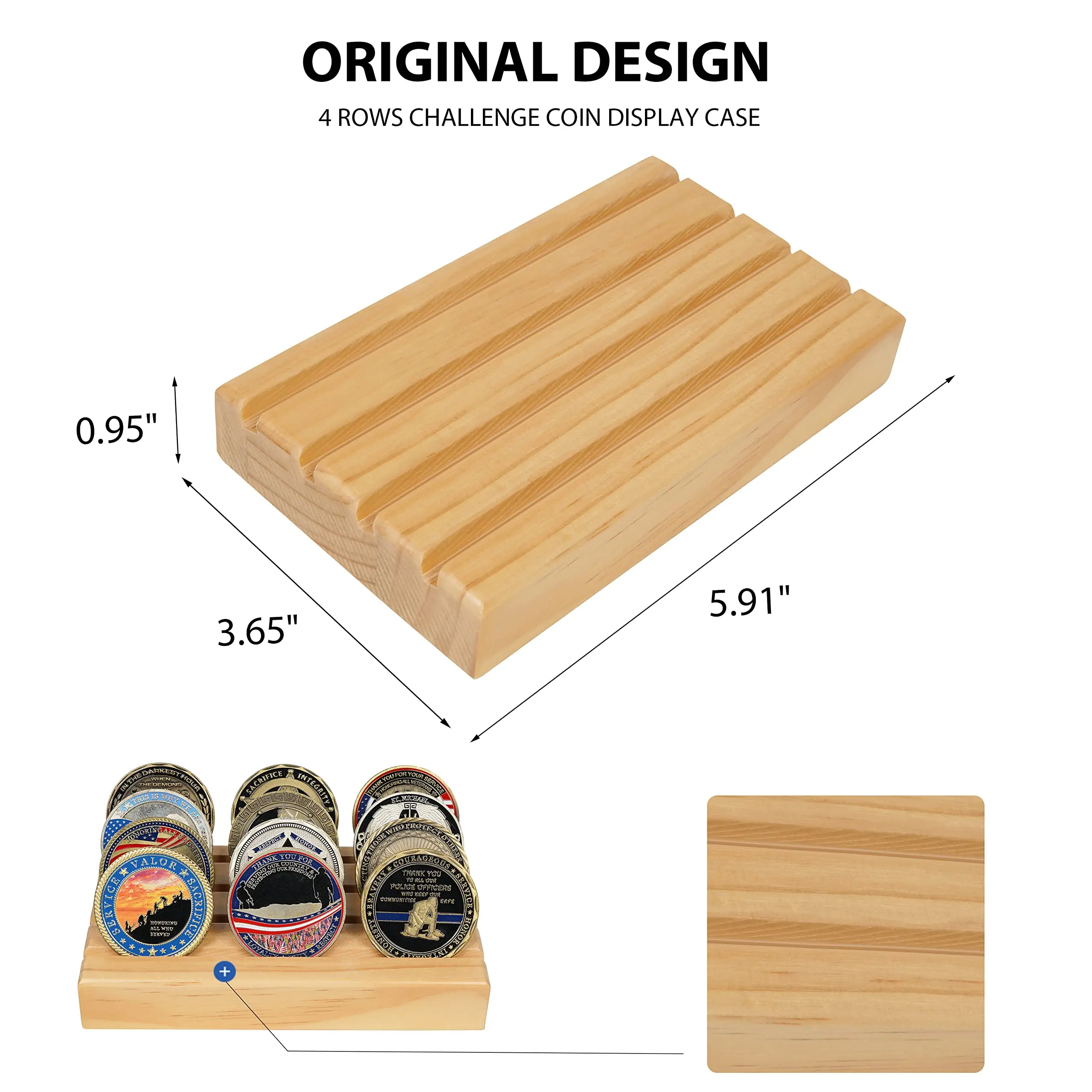 Wood Challenge Coin Holder Display Challenge Coin Display Stand Solid ...