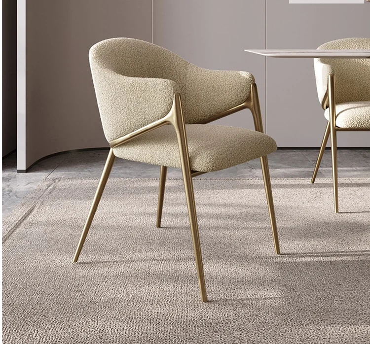 Italian Light Luxury Dining Chair Home Modern Minimalist Designer Wool