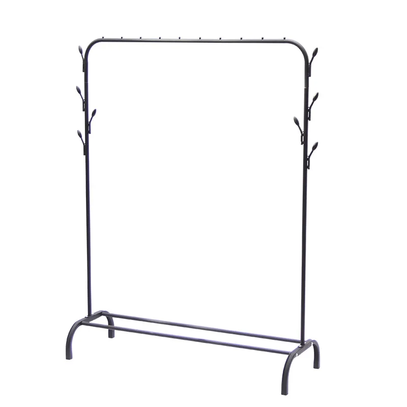 
Factory wrought Modern iron clothes tree stand With Meta Shoe coat rack standing hanger for Living Room 