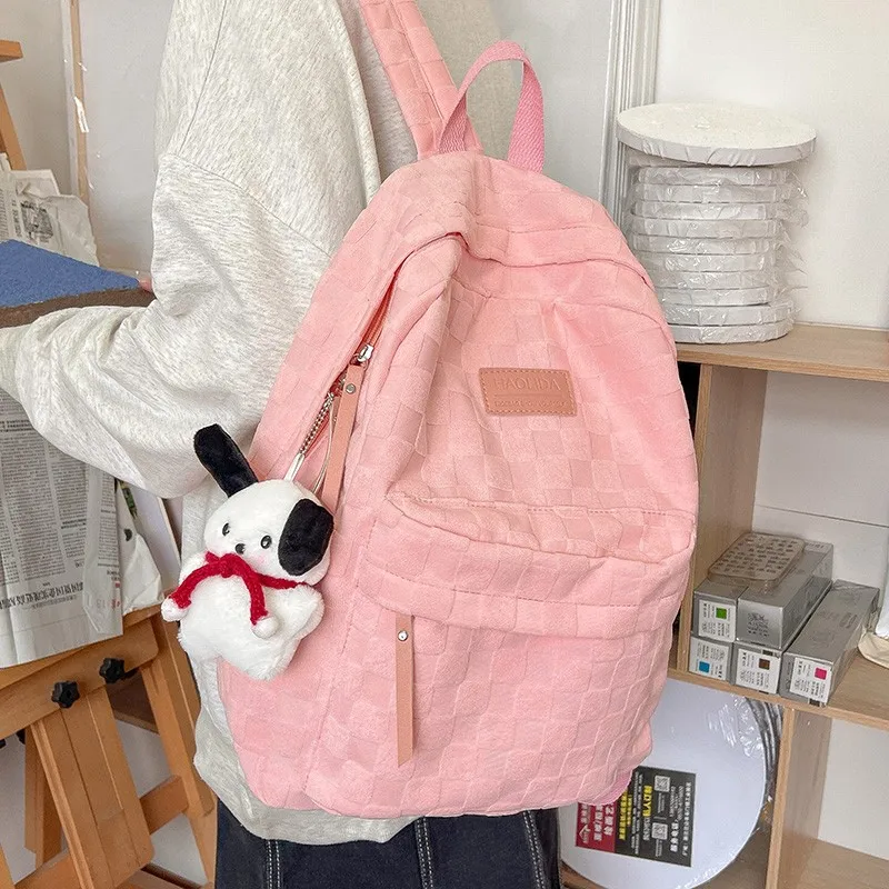 Nylon Waterproof The Spot Leisure College Students School Bag Fashion