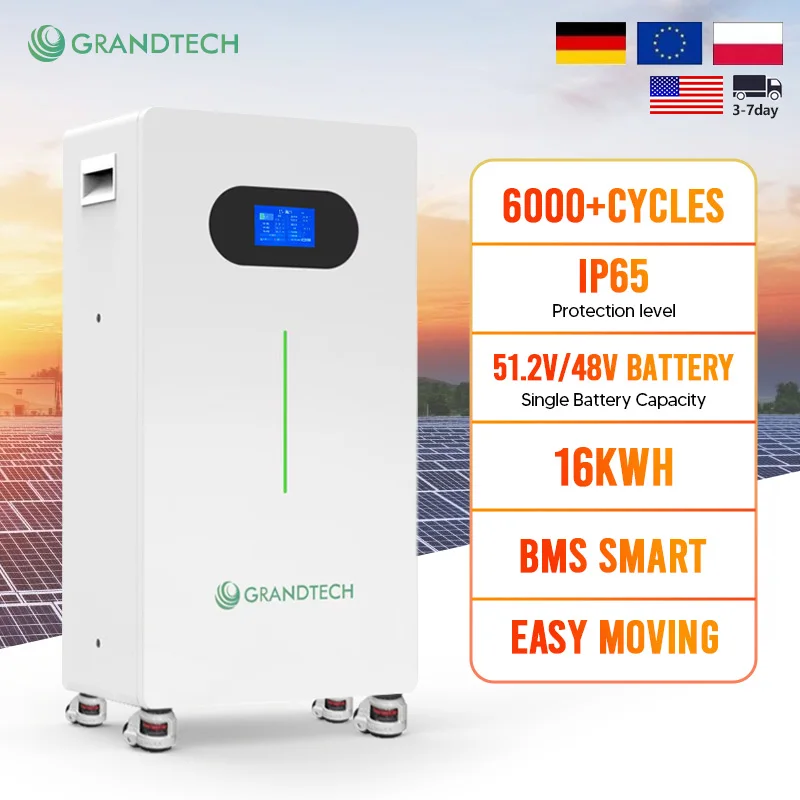 Fuinneamh Nua 10 mbliana de Bharántas 5KWh 10KWh 16kwh 20KWh 48V 51.2V 100Ah 200Ah LiFePo4 Stóráil Fuinnimh Ghrianúil Bhaite Bataireáis Lithium Ion