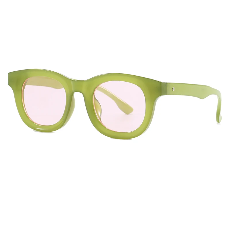 Mint Manbo Wind Candy Colored Sunglasses UV Resistant Summer Light Wheat  Yellow Sunglasses