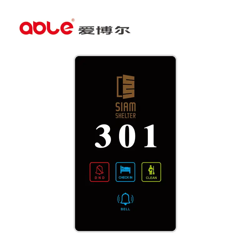 ABLE Hotel Control System Customized Smart Hotel Room Display Panel with DND Doorbell System