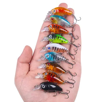 CHEERY Micro Fishing Complete Set Mini Floating Crankbait 4.5cm 4g Printed Hard Fishing Lure for Mackerel Bream Stream Use Hooks – Hard Lure – view 4
